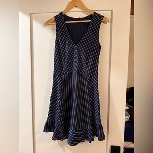 J. Crew Navy and White Striped Mini Dress